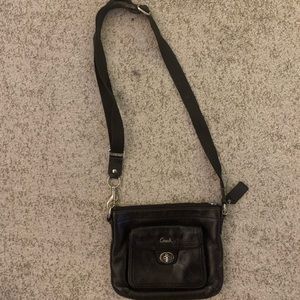 Black Leather Coach Crossbody